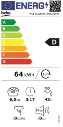 Beko WUE6612DBA